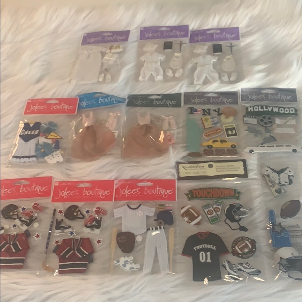 13 piece. Collage sticker scrapbooking set